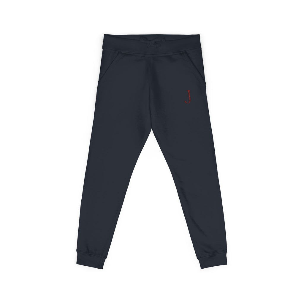 Embroidered Initial 'J' Fleece Sweatpants — Cozy Personalized Joggers