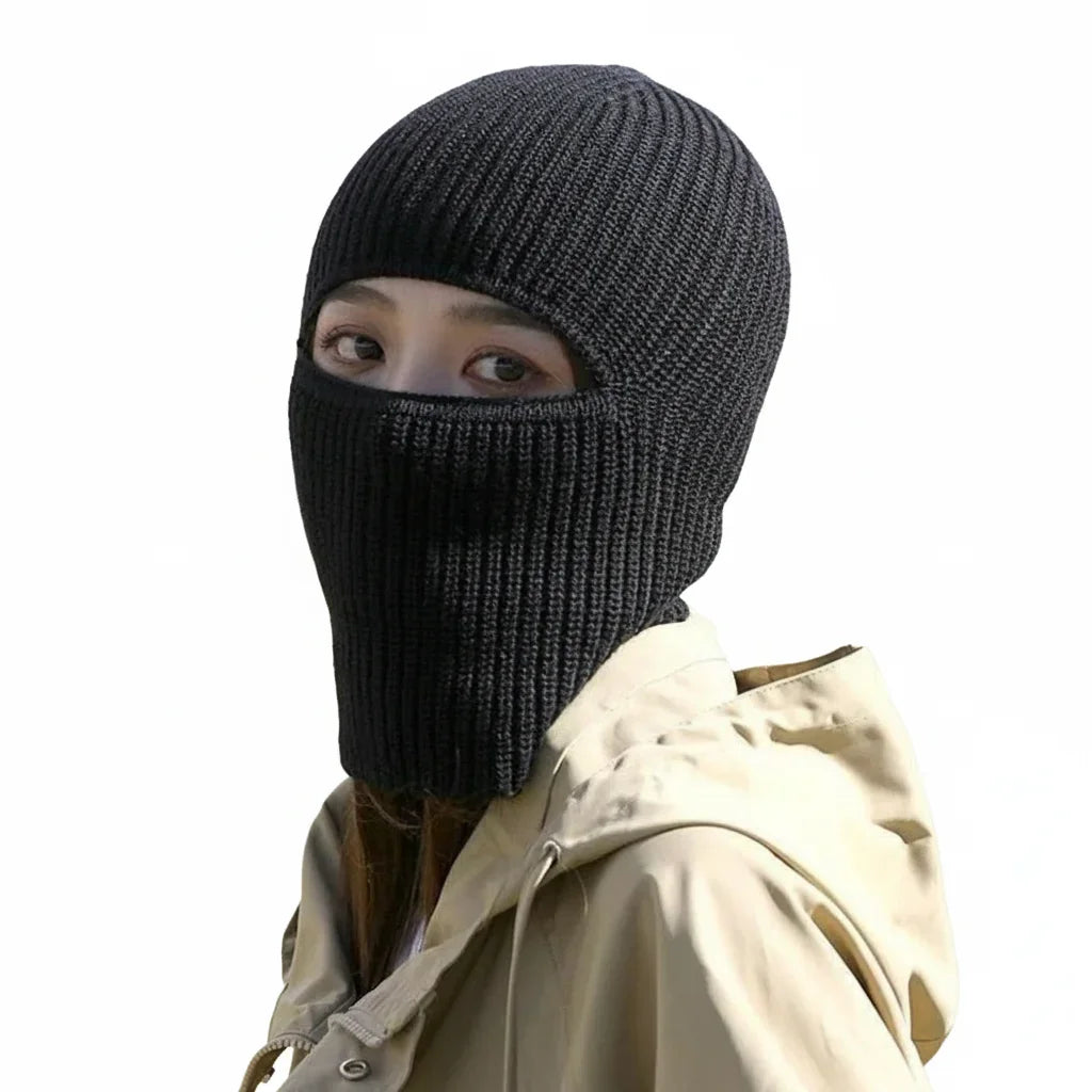 Fleece Balaclava Cycling Cap Cold-Proof Windproof Warm Hood and Hat Thicken Thermal Ski Windproof Cap Women Men