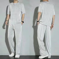 Men’s Oversized Ice Silk Shirt & Pants Set
