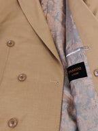 The Sovereign Double-Breasted Slim-Fit Suit – Camel Wool Blend