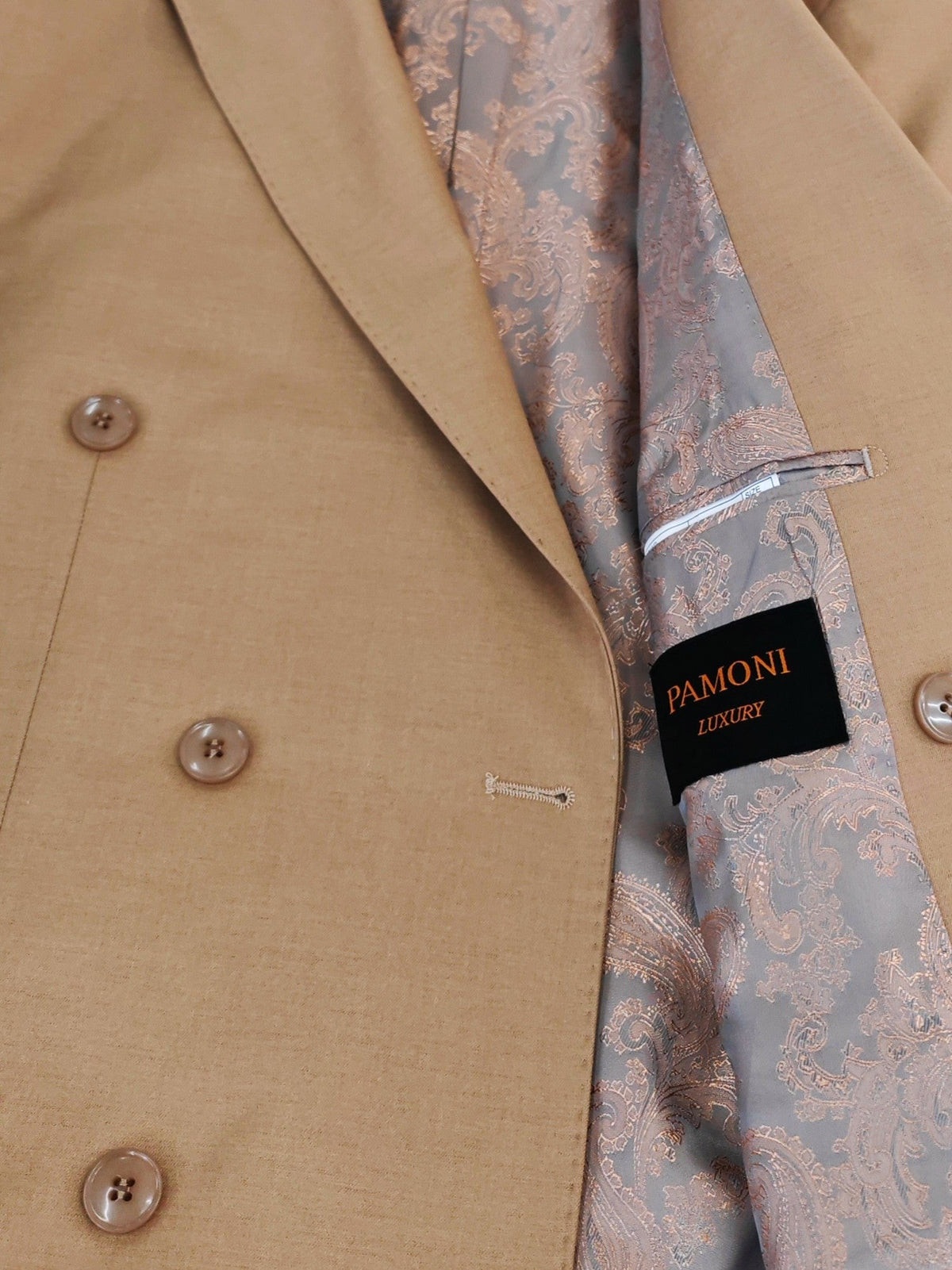 The Sovereign Double-Breasted Slim-Fit Suit – Camel Wool Blend