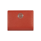 RB1080SAM | Women's Wallet Made in Italy in Genuine Dollar Grain Leather. Paprika Color. Dimensions (closed): 13 x 9 x 2.5 cm