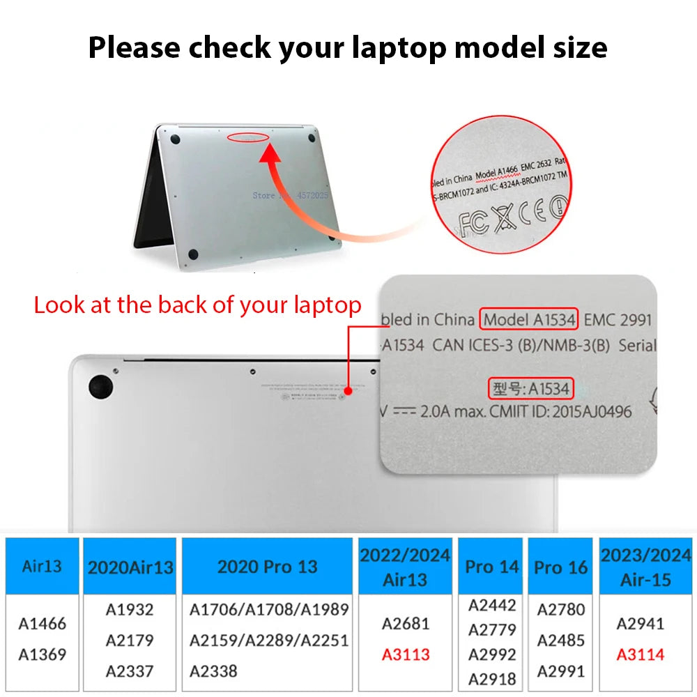 Protective MacBook Case Cover – Anti-Scratch, Dust & Drop Resistant Laptop Shell for MacBook Air & Pro 11"–16"