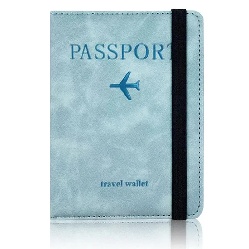 RFID-Blocking Leather Passport Holder & Card Case