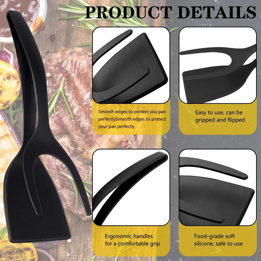 2-in-1 Grip Flip Spatula & Cooking Tongs
