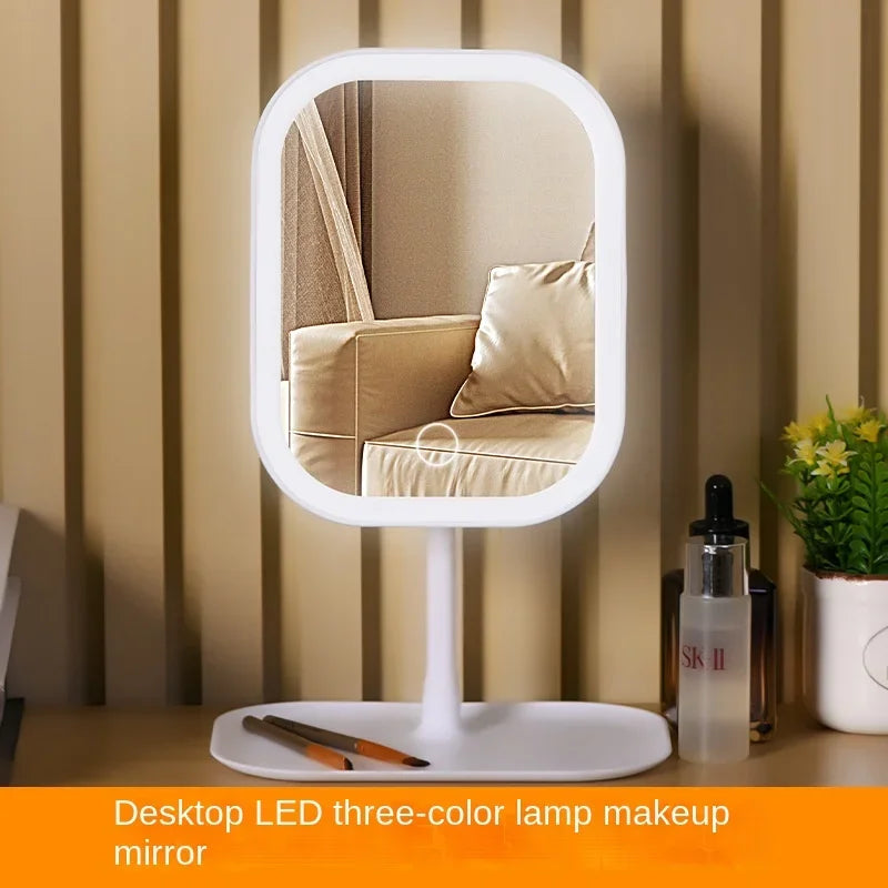 Rechargeable LED Vanity Mirror – Touch Control & Dimmable Lighting