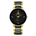 Men's Black Dial Stainless Steel Quartz Business Watch