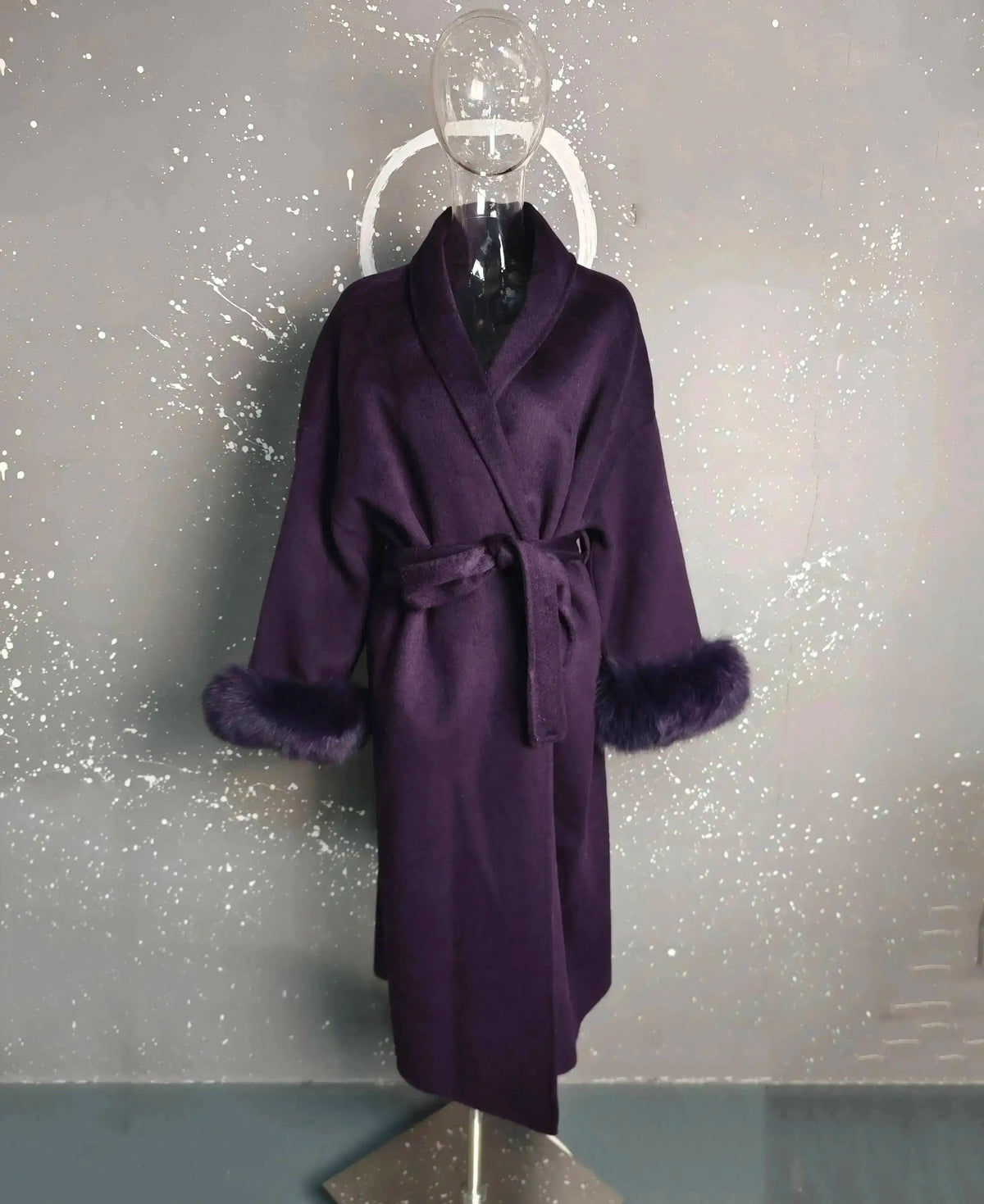 Elegant OL Office Lady Overcoats Fur Patchwork Long Sleeve Woolen Coat Beautiful Women'S Clothing Jacket Autumn 2025 Winter