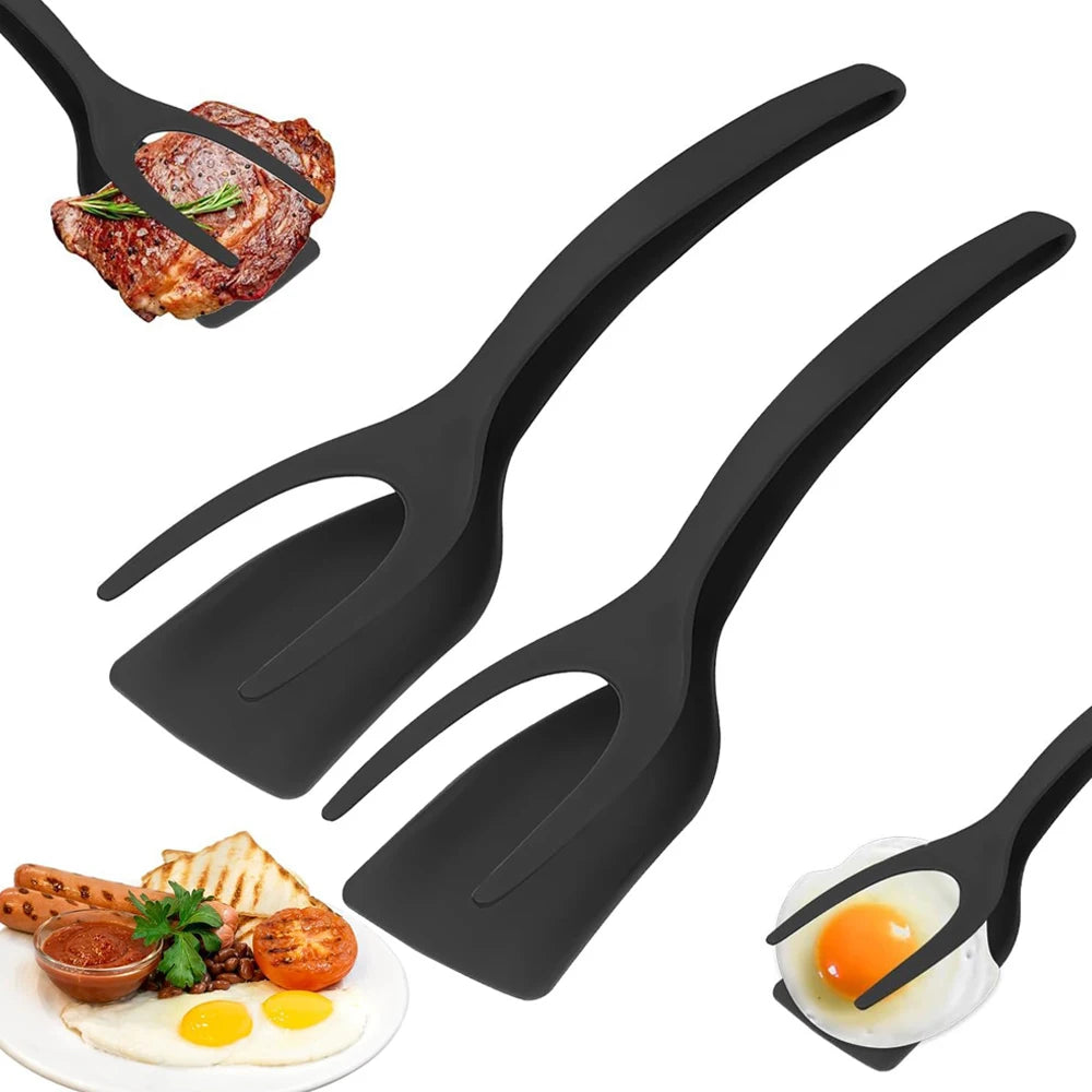 2-in-1 Grip Flip Spatula & Cooking Tongs