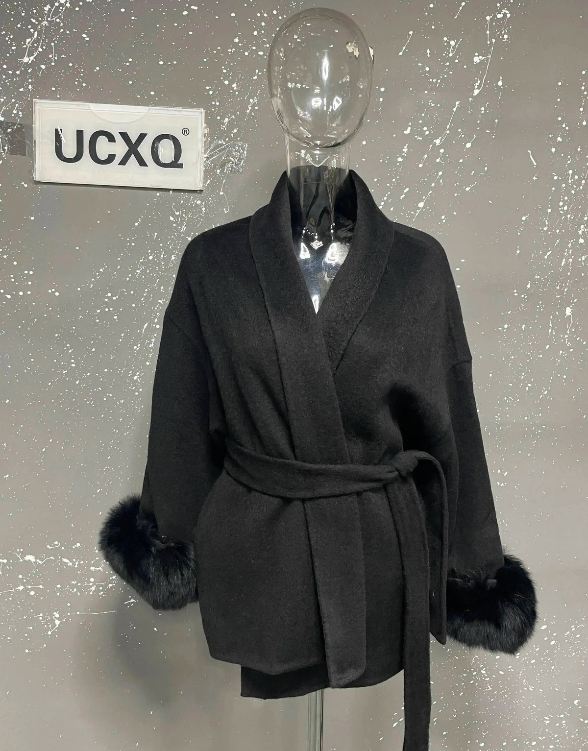 Elegant OL Office Lady Overcoats Fur Patchwork Long Sleeve Woolen Coat Beautiful Women'S Clothing Jacket Autumn 2025 Winter