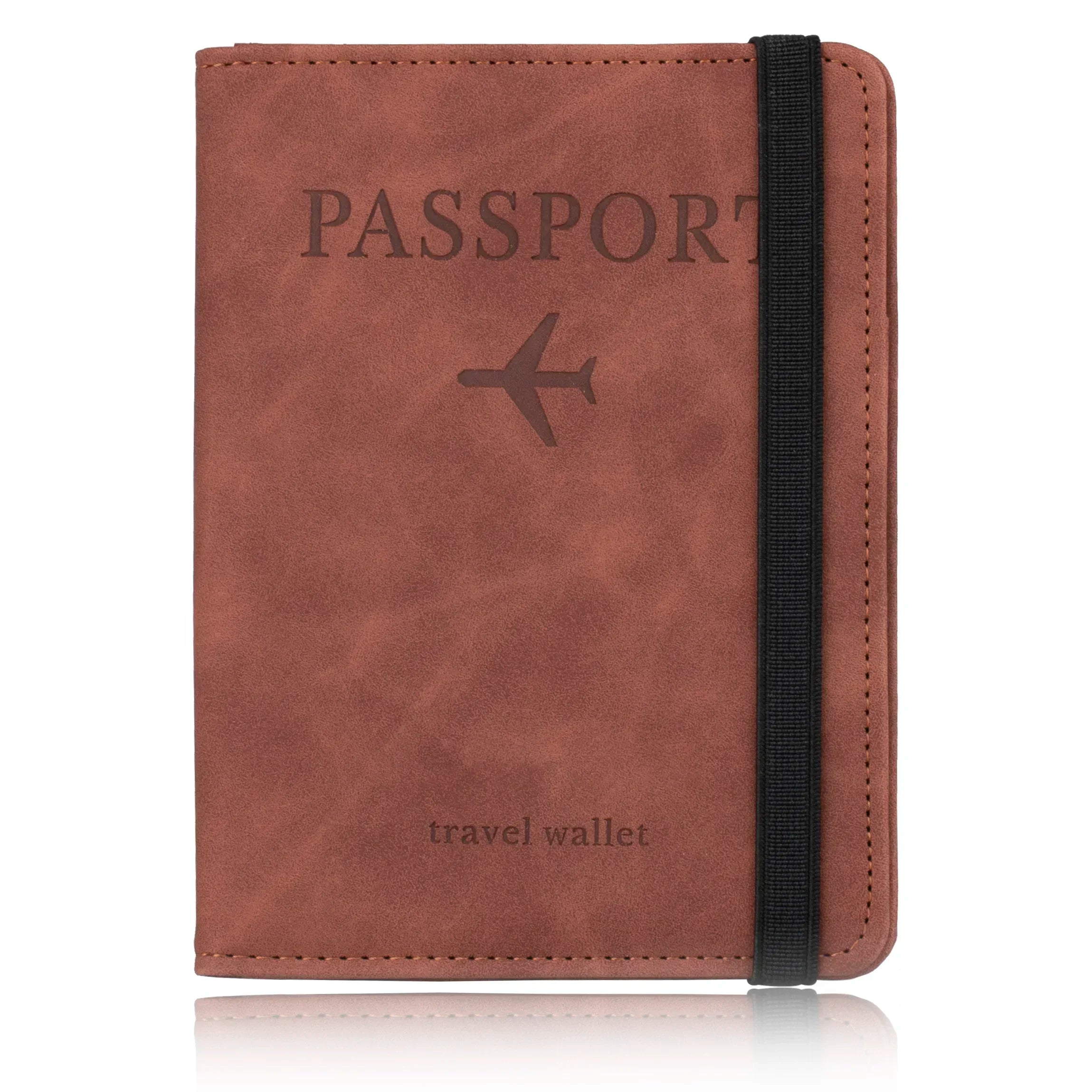 RFID-Blocking Leather Passport Holder & Card Case