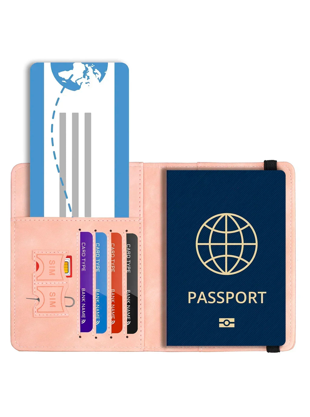 RFID-Blocking Leather Passport Holder & Card Case