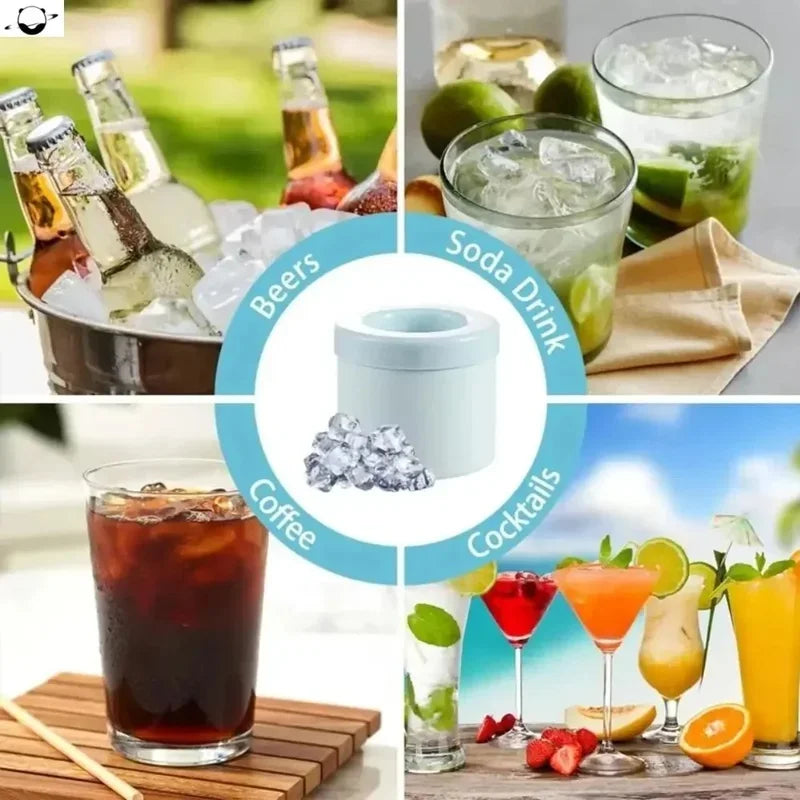 Round Ice Bucket Ice Cube Mold – DIY Ice Maker