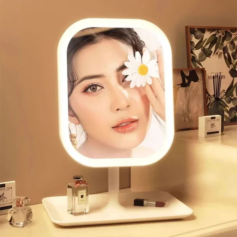 Rechargeable LED Vanity Mirror – Touch Control & Dimmable Lighting