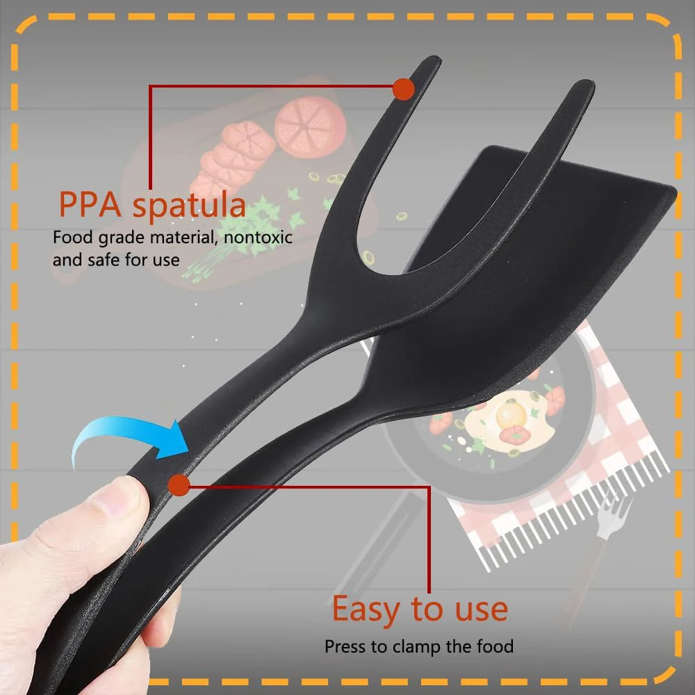 2-in-1 Grip Flip Spatula & Cooking Tongs