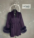 Elegant OL Office Lady Overcoats Fur Patchwork Long Sleeve Woolen Coat Beautiful Women'S Clothing Jacket Autumn 2025 Winter