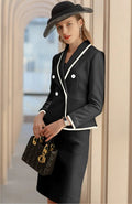 The Chelsea Contrast Trim Skirt Suit