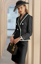 The Chelsea Contrast Trim Skirt Suit