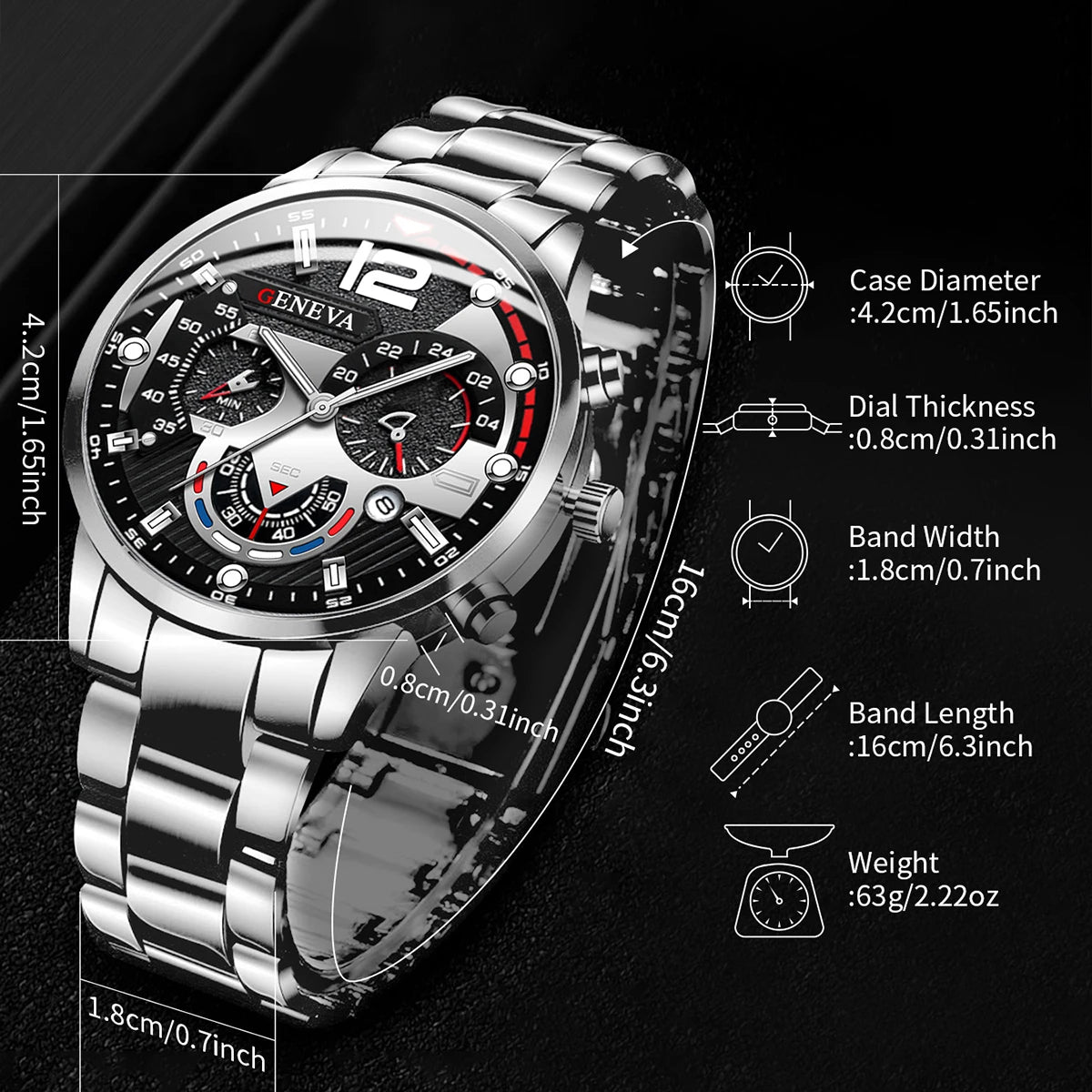 Fashion Men's Stainless Steel Quartz Watch