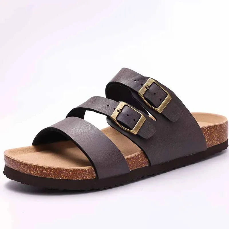 Cork Suede Mules Slippers for Women Fashion Men Clogs Shoes Classic Cork Antislip Outdoor Slippers with Arch Support