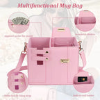 Outdoor Portable Women Crossbody Water Cup Storage Bag with Purse, Multifunctional Crossbody Shoulder Bag Water Bottle Holder
