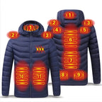 Men Heated Jacket USB Winter Outdoor Electric Heating Male Bobojaco Warm Sprots Thermal Coat Clothing Heatable Men'S Parka