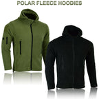 Men Casual Coat Tactical Recon Fleece Jacket Full Zip Army Hoodie Combat Hoody