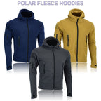 Men Casual Coat Tactical Recon Fleece Jacket Full Zip Army Hoodie Combat Hoody